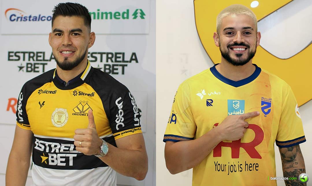 Los jugadores Wilker Ángel y Junior Moreno