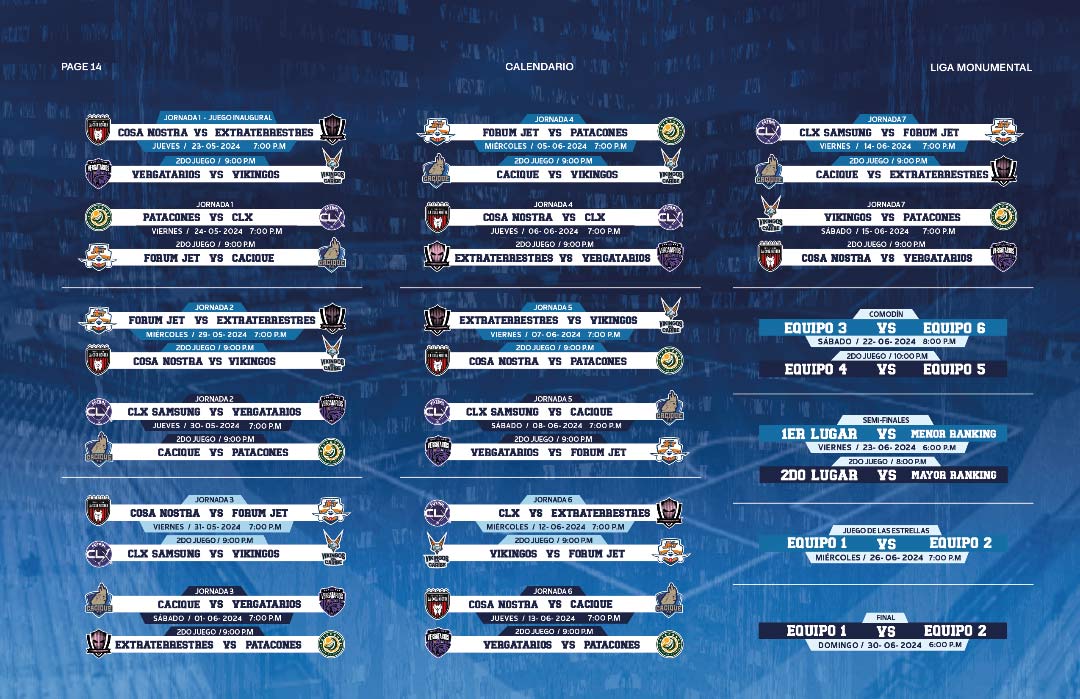 La Liga Monumental tiene Calendario