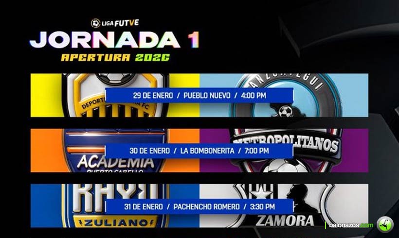 Jornada 1 del Torneo Apertura