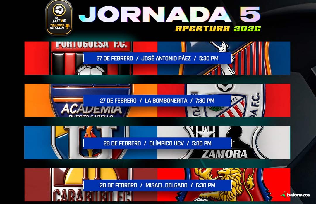 Jornada 5 del Torneo Apertura
